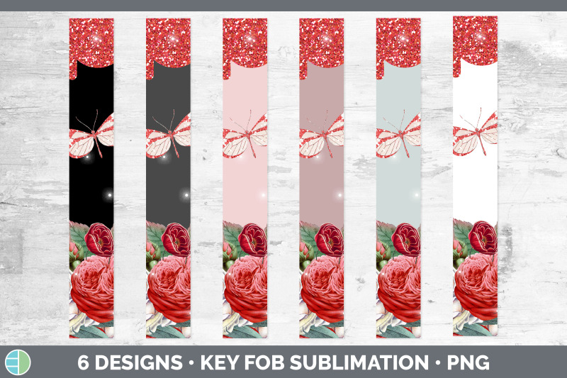 pink-butterfly-key-fob-wristlet-sublimation