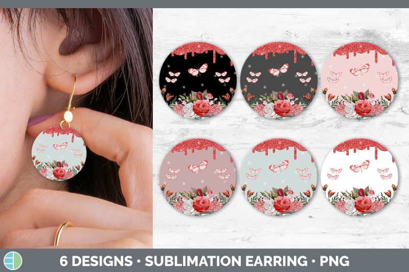 pink-butterfly-round-earring-sublimation-designs-bundle