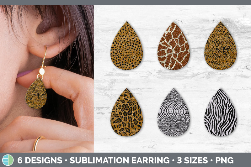 animal-print-teardrop-earring-glitter-sublimation-bundle