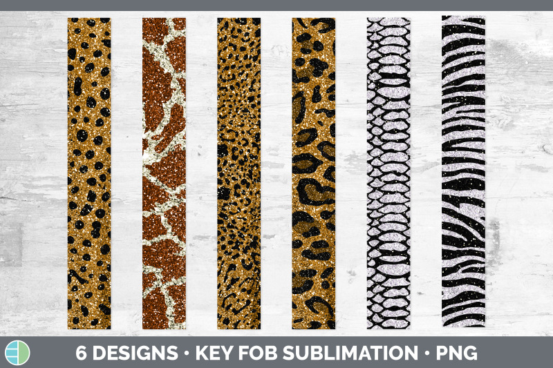 animal-print-key-fob-glitter-wristlet-sublimation