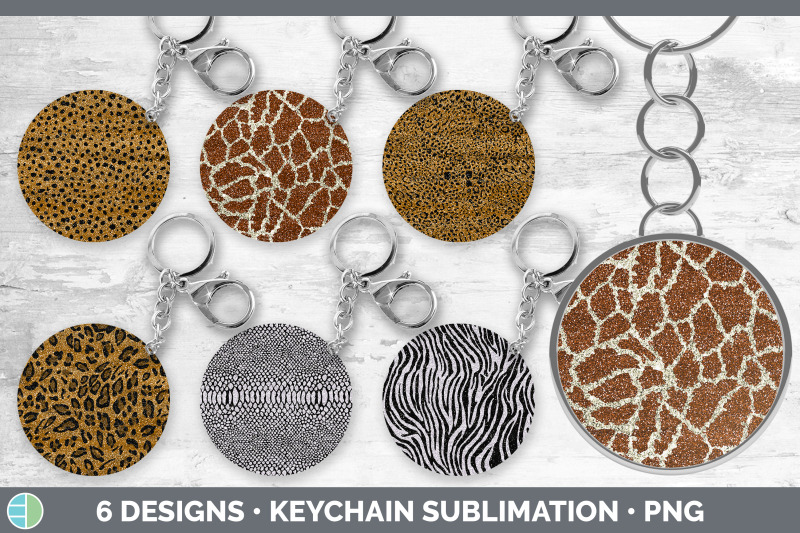 animal-print-keychain-bundle-glitter-keyring-sublimation