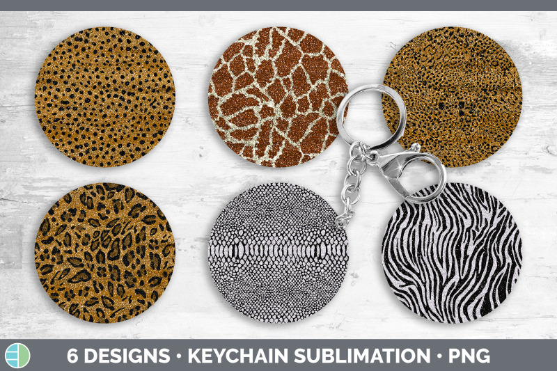 animal-print-keychain-bundle-glitter-keyring-sublimation