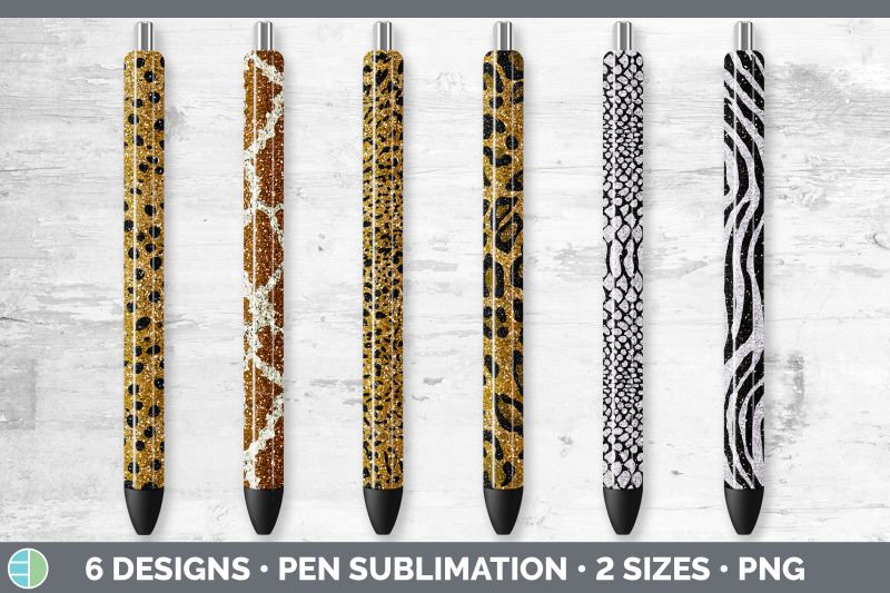 animal-print-pen-wraps-glitter-epoxy-pen-sublimation