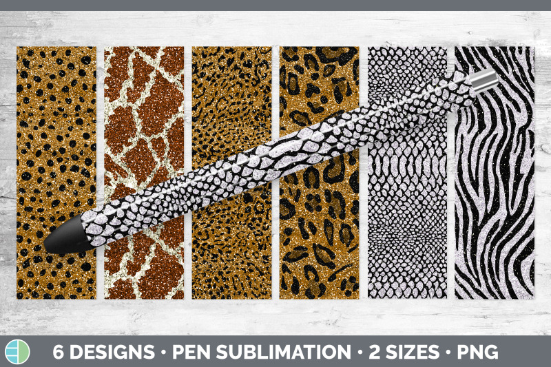animal-print-pen-wraps-glitter-epoxy-pen-sublimation