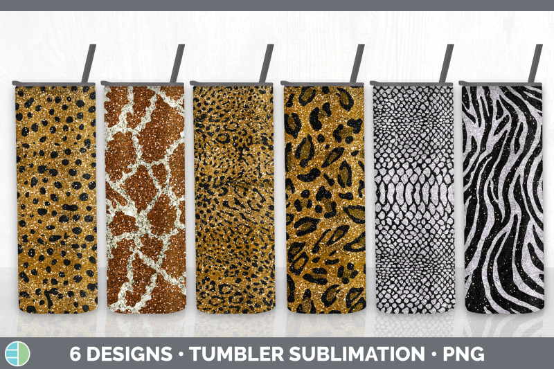 animal-print-tumbler-glitter-skinny-tumbler-sublimation-bundle