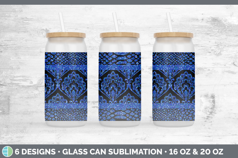 blue-damask-glass-can-sublimation-beer-mason-jar