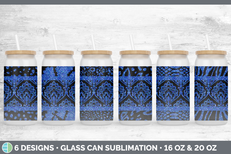 blue-damask-glass-can-sublimation-beer-mason-jar