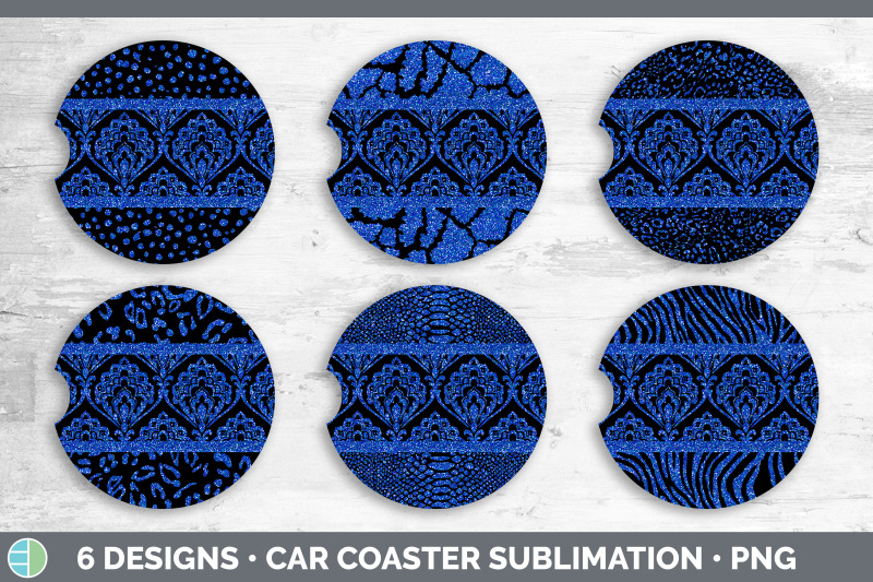 blue-damask-car-coaster-glitter-animal-print-sublimation-bundle