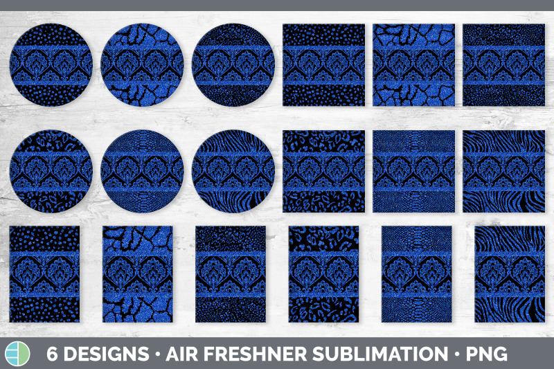 blue-damask-air-freshener-glitter-animal-print-sublimation-bundle