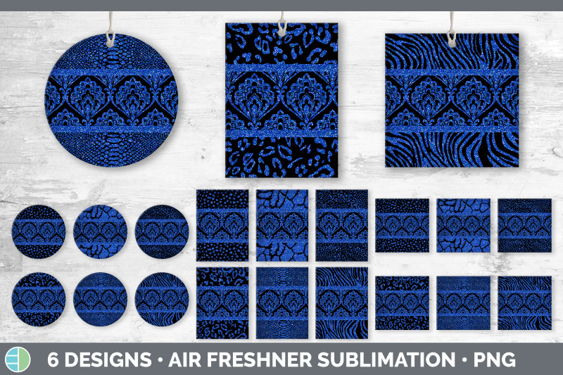 blue-damask-air-freshener-glitter-animal-print-sublimation-bundle