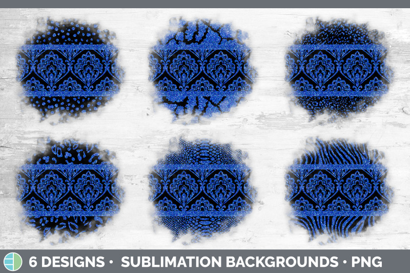 blue-damask-background-glitter-animal-print-grunge-sublimation