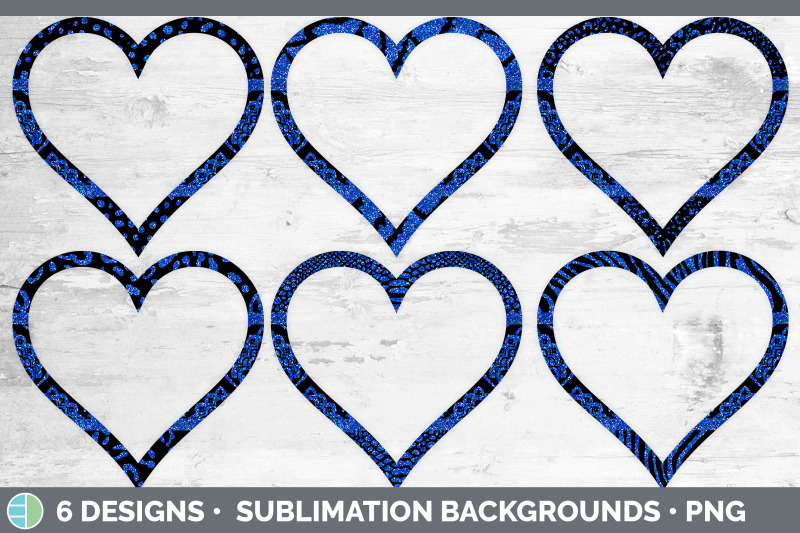 blue-damask-heart-frame-clipart-glitter-animal-print-hearts