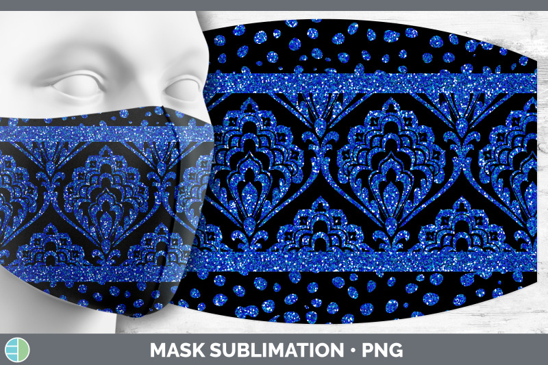 blue-damask-mask-sublimation-glitter-animal-print-face-mask-designs