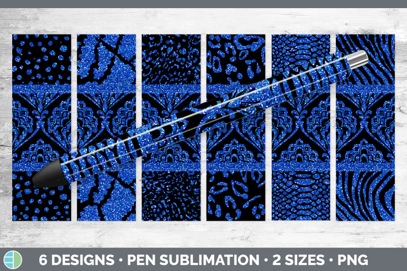 blue-damask-pen-wraps-glitter-animal-print-epoxy-pen-sublimation