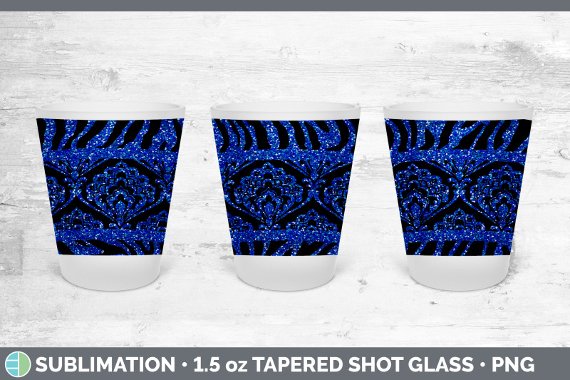 blue-damask-shot-glass-sublimation-shot-glass-1-5oz-tapered