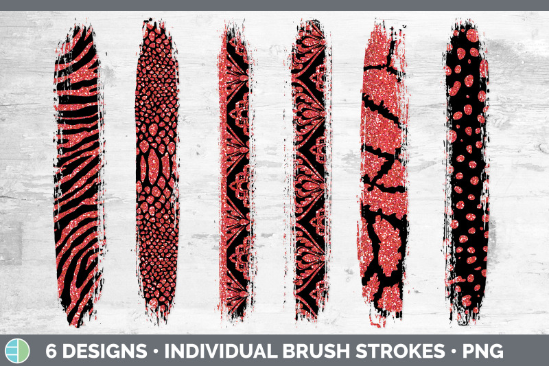 red-damask-brush-strokes-glitter-animal-print-sublimation-designs