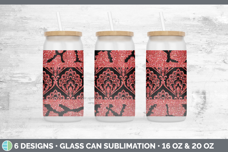 red-damask-glass-can-sublimation-beer-mason-jar