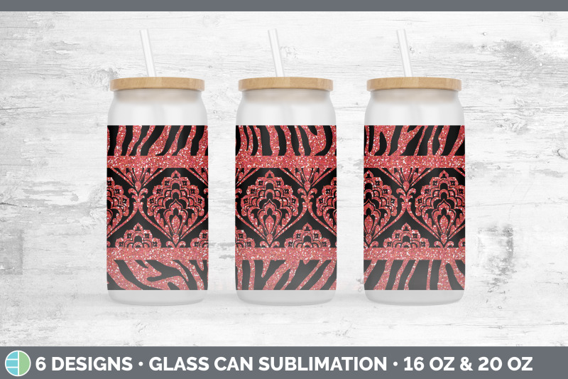 red-damask-glass-can-sublimation-beer-mason-jar