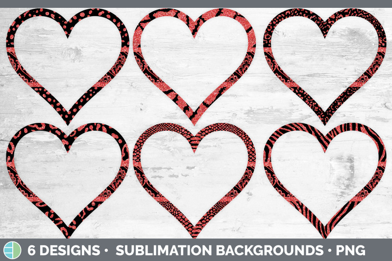 red-damask-heart-frame-clipart-glitter-animal-print-hearts