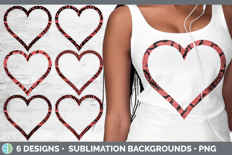 red-damask-heart-frame-clipart-glitter-animal-print-hearts