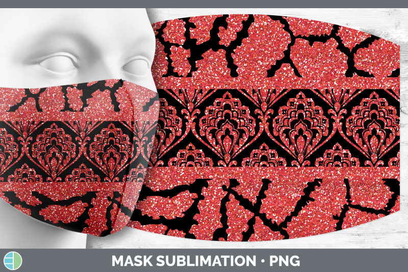 red-damask-mask-sublimation-glitter-animal-print-face-mask-designs