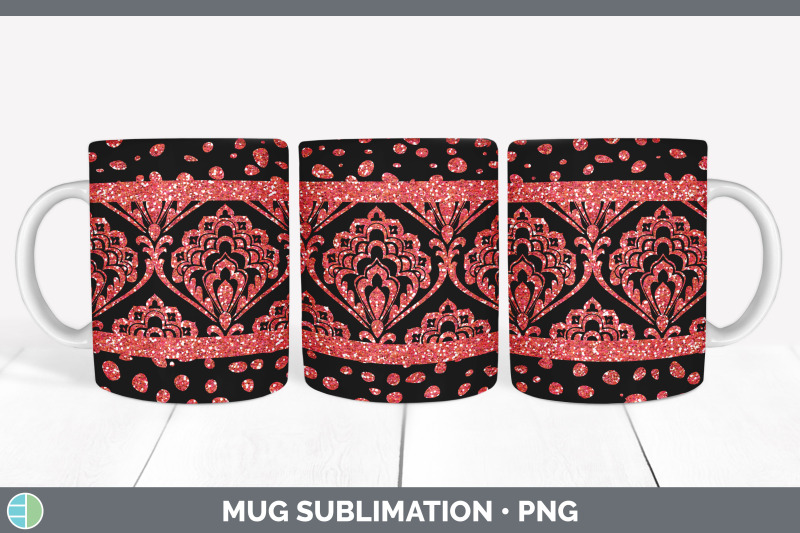 red-damask-mug-sublimation-glitter-animal-print-coffee-cup-designs