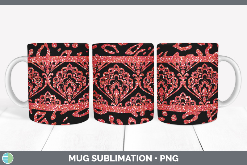 red-damask-mug-sublimation-glitter-animal-print-coffee-cup-designs