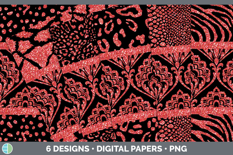 red-damask-backgrounds-glitter-animal-print-digital-scrapbook-papers