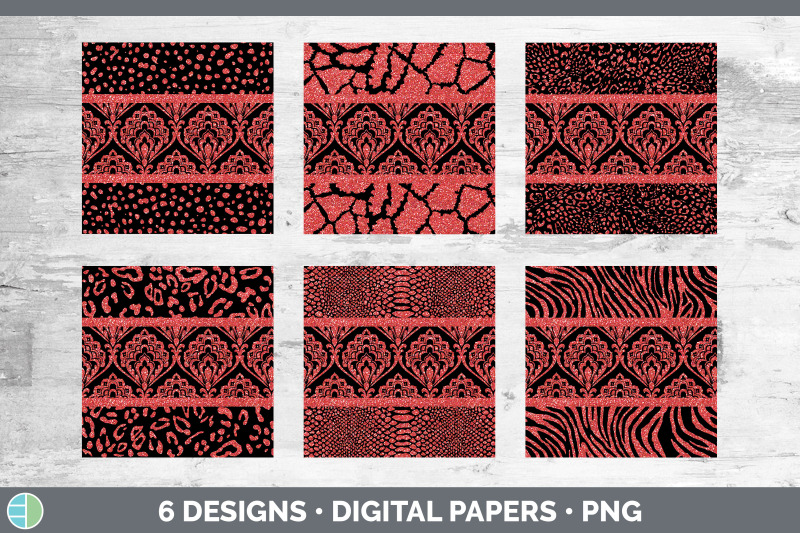 red-damask-backgrounds-glitter-animal-print-digital-scrapbook-papers