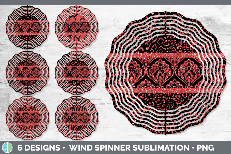 red-damask-wind-spinner-sublimation-designs-bundle