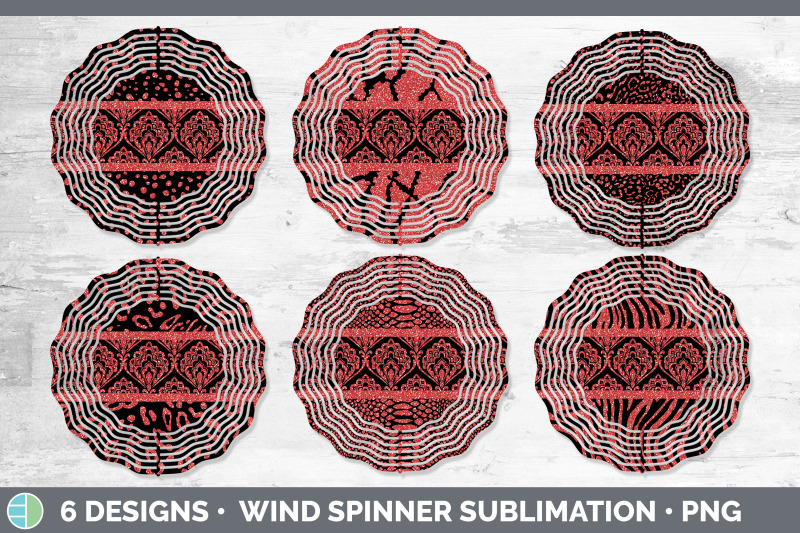 red-damask-wind-spinner-sublimation-designs-bundle