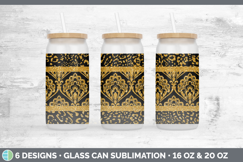 orange-damask-glass-can-sublimation-beer-mason-jar