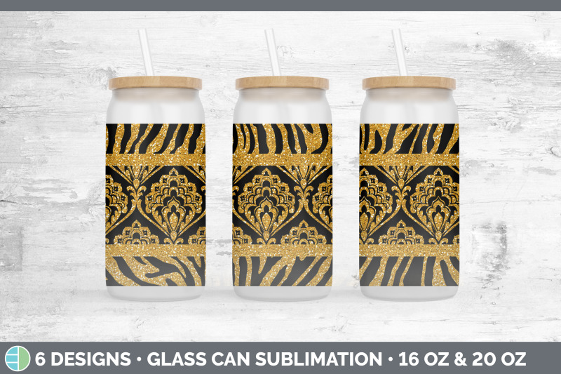 orange-damask-glass-can-sublimation-beer-mason-jar