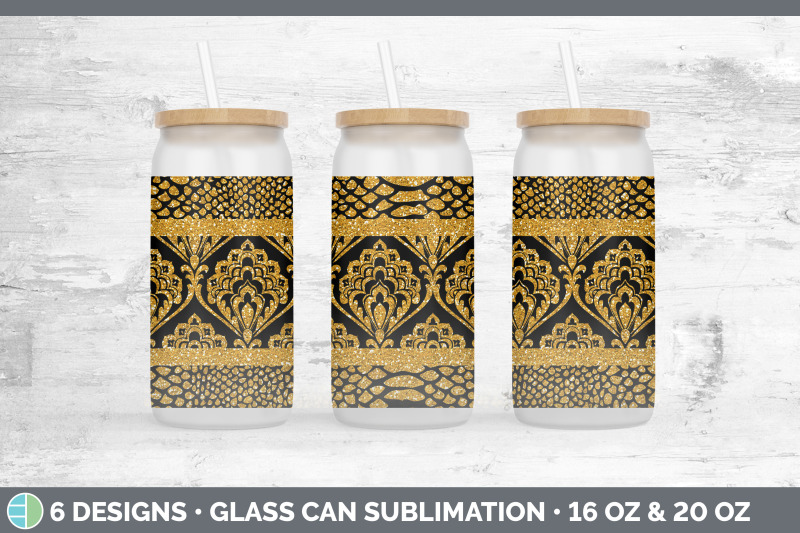 orange-damask-glass-can-sublimation-beer-mason-jar