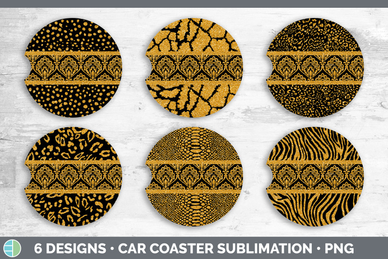 orange-damask-car-coaster-glitter-animal-print-sublimation-bundle