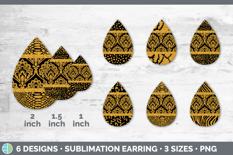 orange-damask-teardrop-earring-glitter-animal-print-sublimation-bund