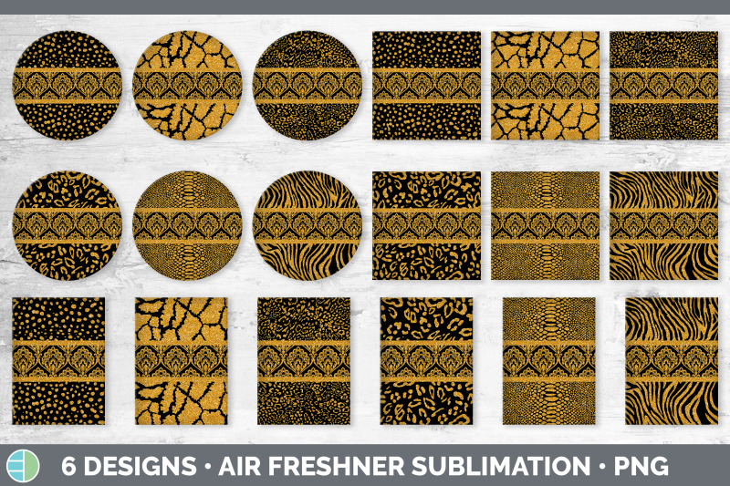 orange-damask-air-freshener-glitter-animal-print-sublimation-bundle