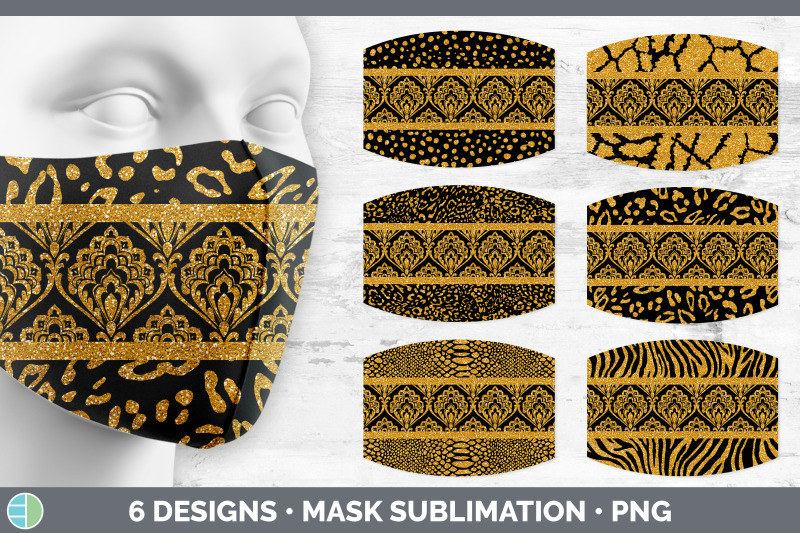 orange-damask-mask-sublimation-glitter-animal-print-face-mask-design