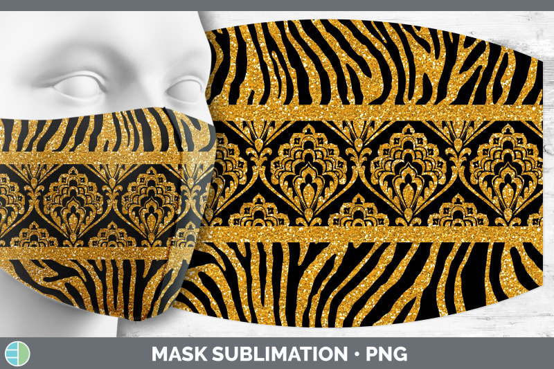 orange-damask-mask-sublimation-glitter-animal-print-face-mask-design