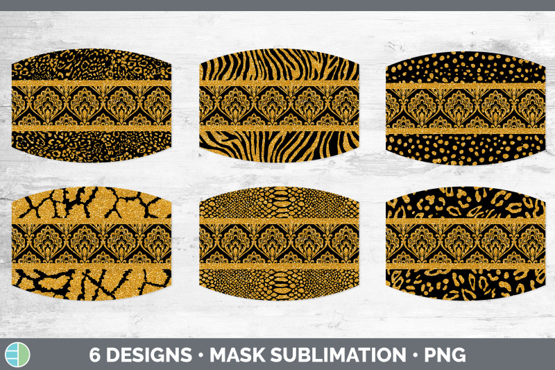 orange-damask-mask-sublimation-glitter-animal-print-face-mask-design