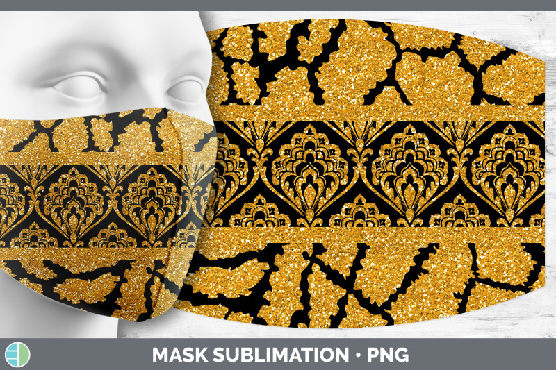 orange-damask-mask-sublimation-glitter-animal-print-face-mask-design