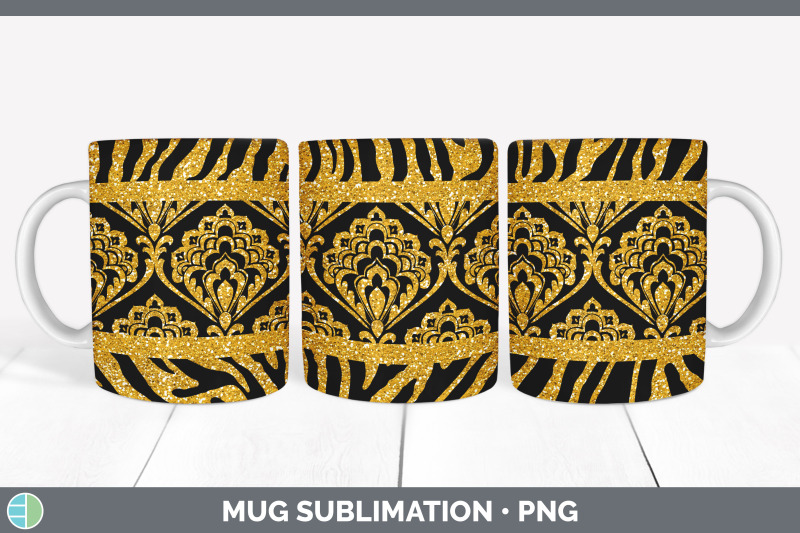 orange-damask-mug-sublimation-glitter-animal-print-coffee-cup-design