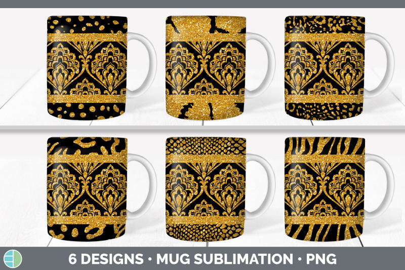 orange-damask-mug-sublimation-glitter-animal-print-coffee-cup-design