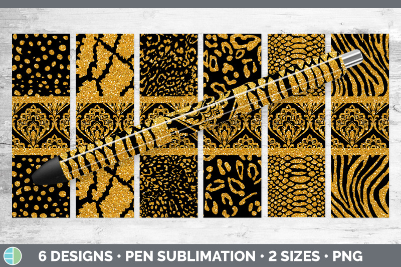 orange-damask-pen-wraps-glitter-animal-print-epoxy-pen-sublimation