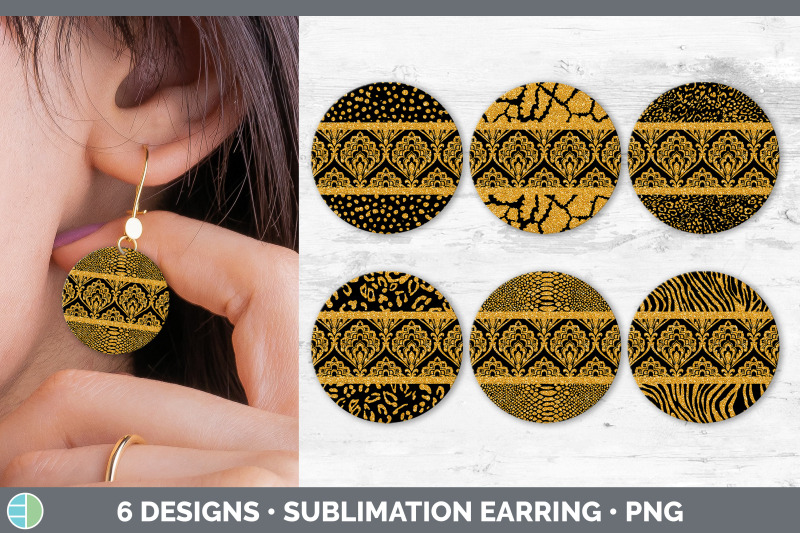 orange-damask-round-earring-sublimation-designs-bundle