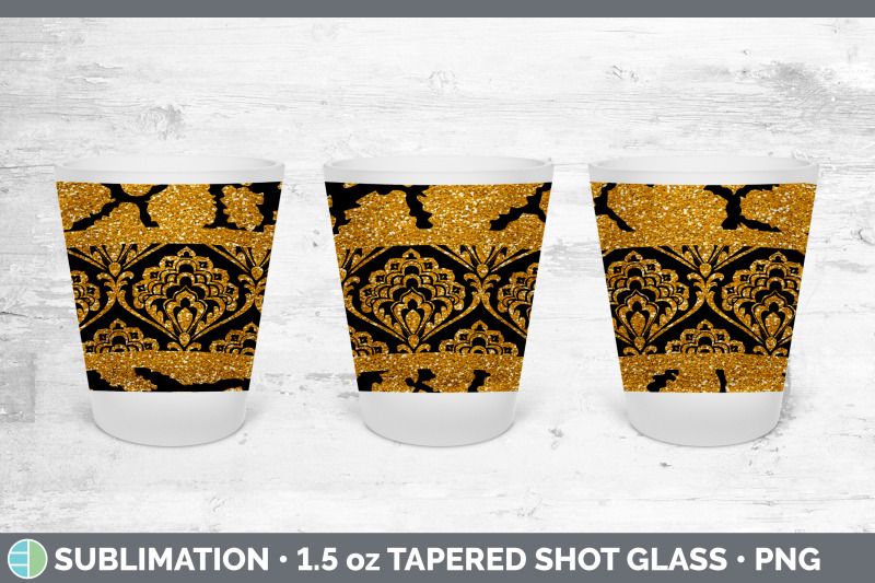 orange-damask-shot-glass-sublimation-shot-glass-1-5oz-tapered