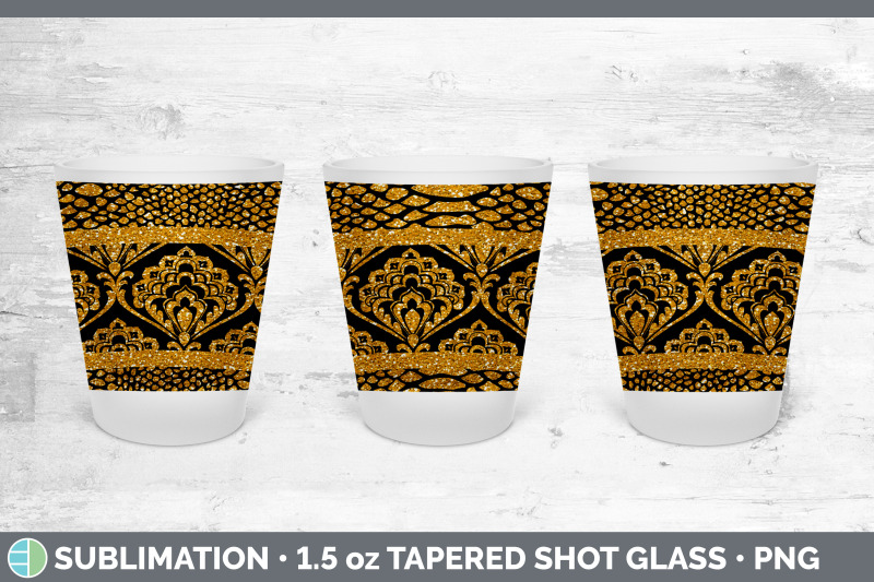 orange-damask-shot-glass-sublimation-shot-glass-1-5oz-tapered