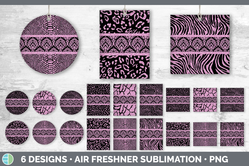 pink-damask-air-freshener-glitter-animal-print-sublimation-bundle