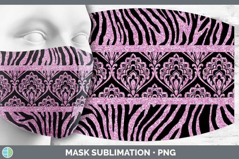 pink-damask-mask-sublimation-glitter-animal-print-face-mask-designs