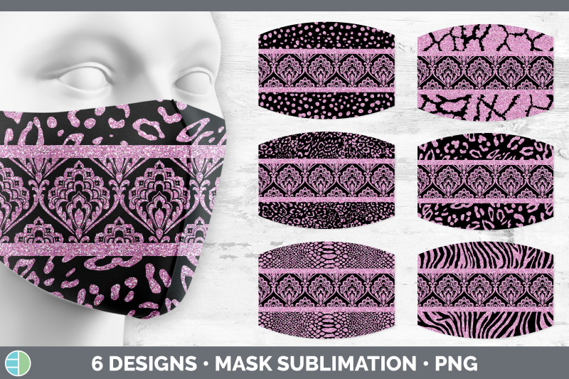 pink-damask-mask-sublimation-glitter-animal-print-face-mask-designs